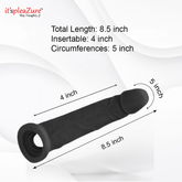 Product specs: 8.5-inch penis sleeve with 4-inch insertable length – it'spleaZure Stay Naughty collection